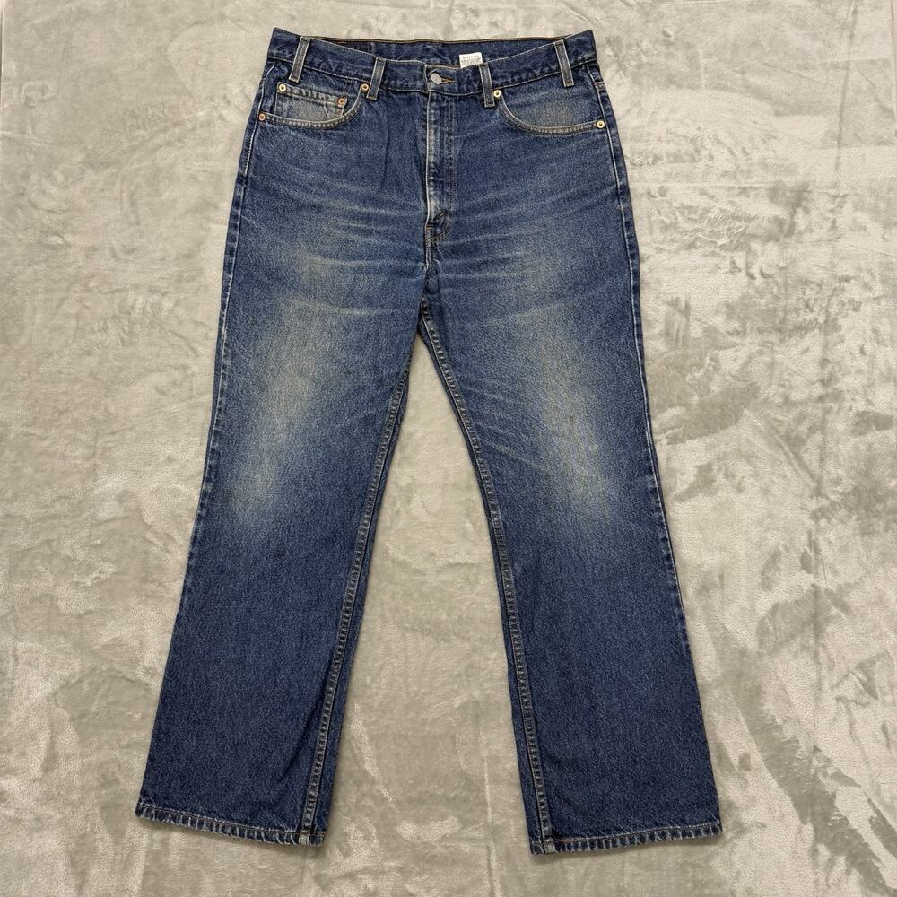 Vtg Y2K Levis 517 36x30 (Fits 34x30) Boot Cut Dark Wash Jeans Blemished